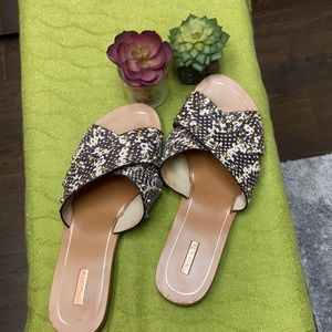 LOUISE et CIE leather snake skin sandals 7 1/2